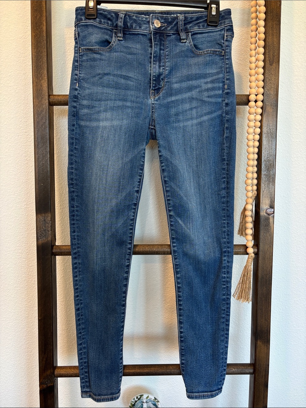 👖American Eagle Outfitters Women's Dark Blue Skinny Jeans